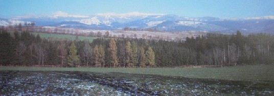 Pohled na Krkonoše z Vysokého nad Jizerou